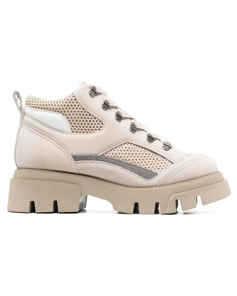 Brunello Cucinelli Stiefel mit breiter Sohle - Nude Nude