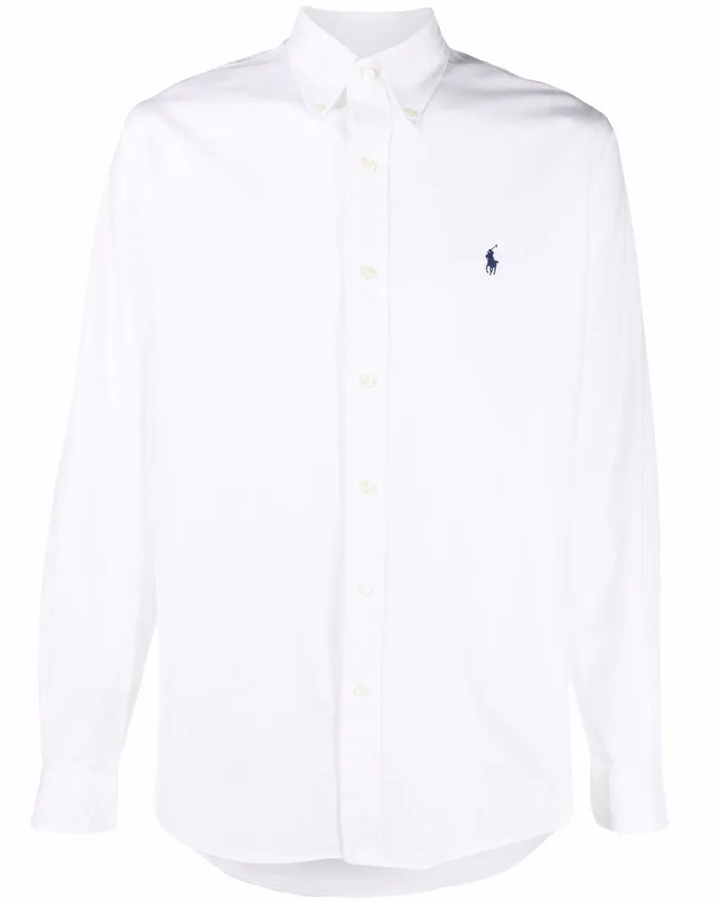 Ralph Lauren Button-down-Hemd mit Polo Pony Weiß