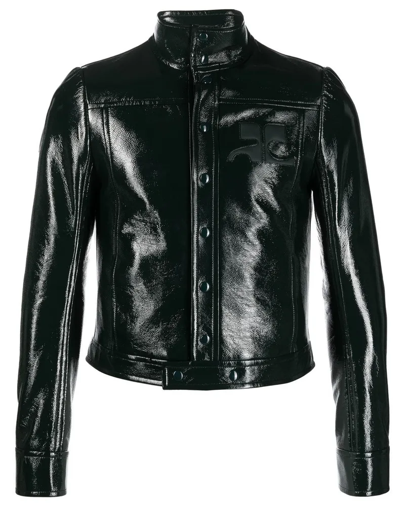 Courrèges Jacke aus Faux-Leder - Grün Grün