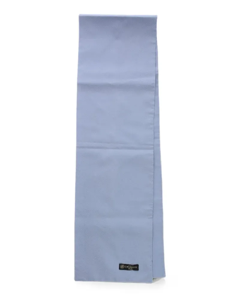 Corneliani patterned silk scarf - Blau Blau