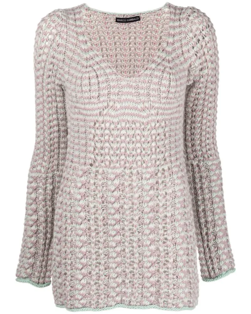 Marco Rambaldi Pullover mit Zopfmuster - Blau Blau