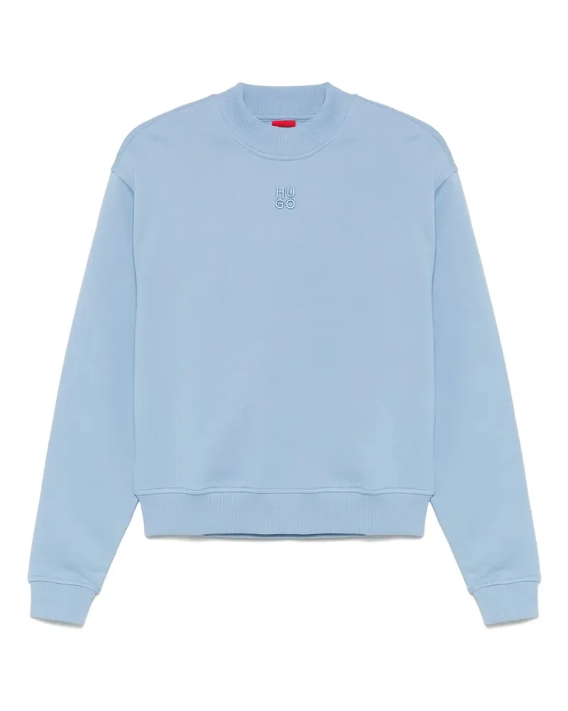 HUGO BOSS Sweatshirt mit Logo-Stickerei - Blau Blau
