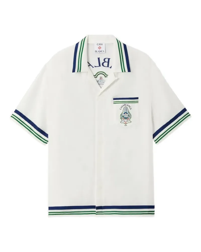 Casablanca Paris Hotel Emblem silk shirt - Weiß Weiß