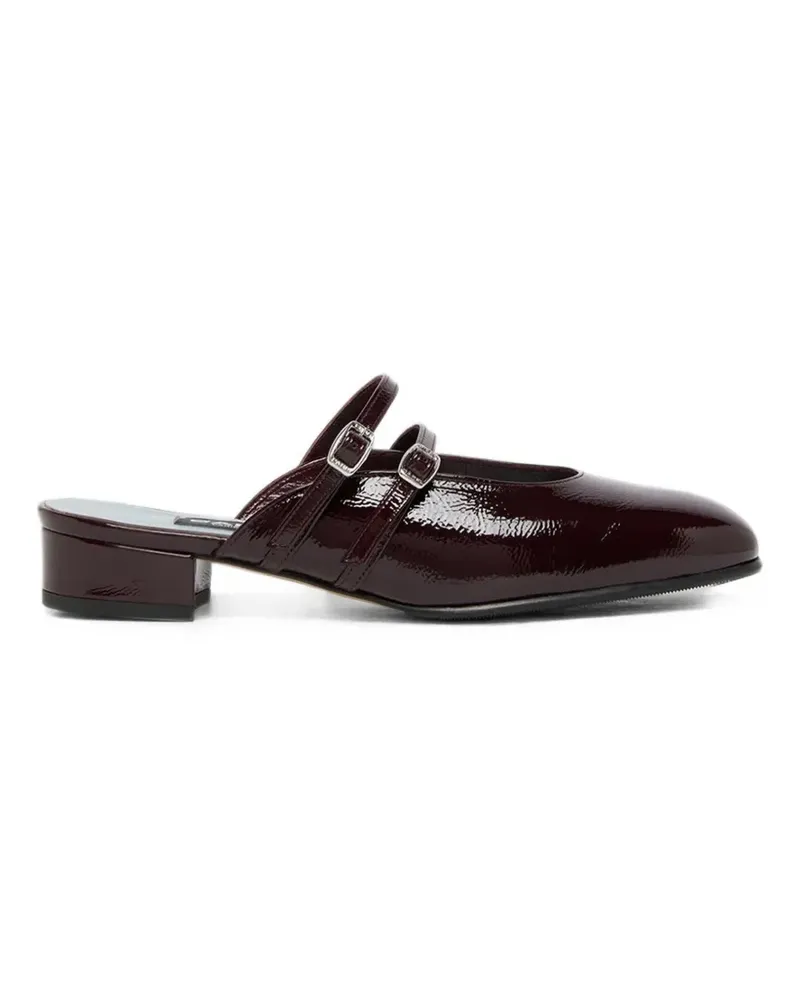 Carel Pomme Mules aus Lackleder - Braun Braun