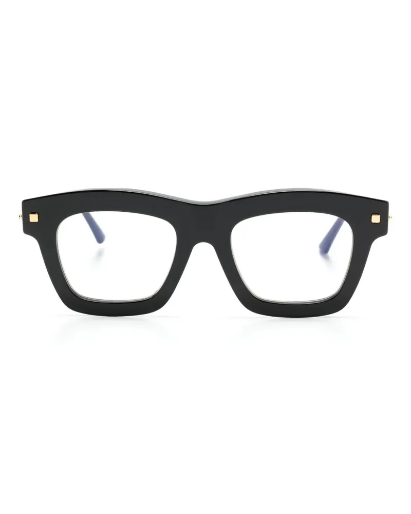 KUBORAUM J2 Brille mit eckigem Gestell - Schwarz Schwarz