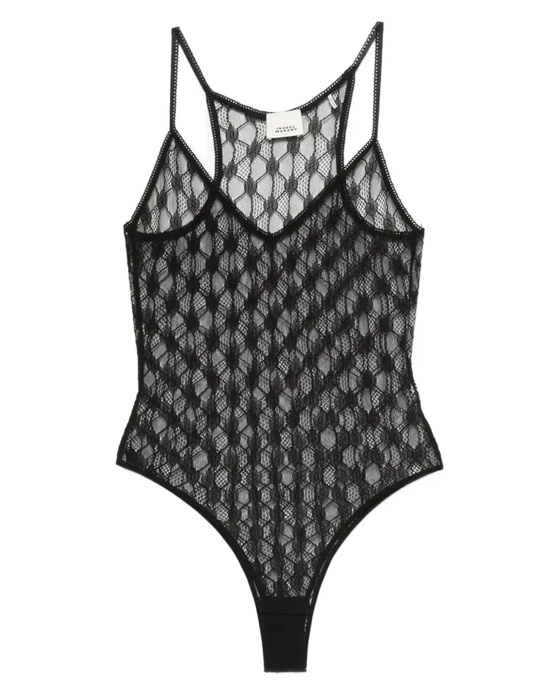 Isabel Marant Body mit geometrischem Muster - Schwarz Schwarz