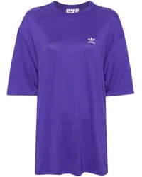 adidas T-Shirt mit Logo-Print Violett