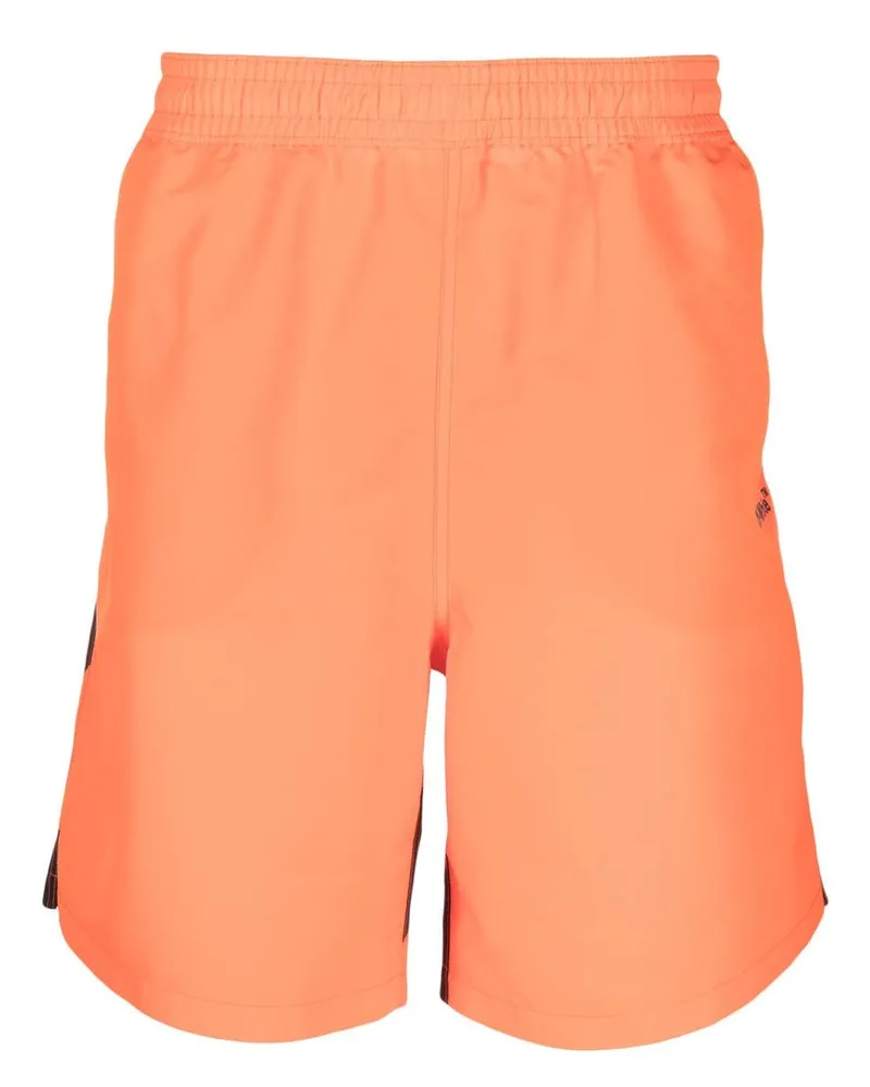 OFF-WHITE Badeshorts mit diagonalen Streifen - Orange Orange