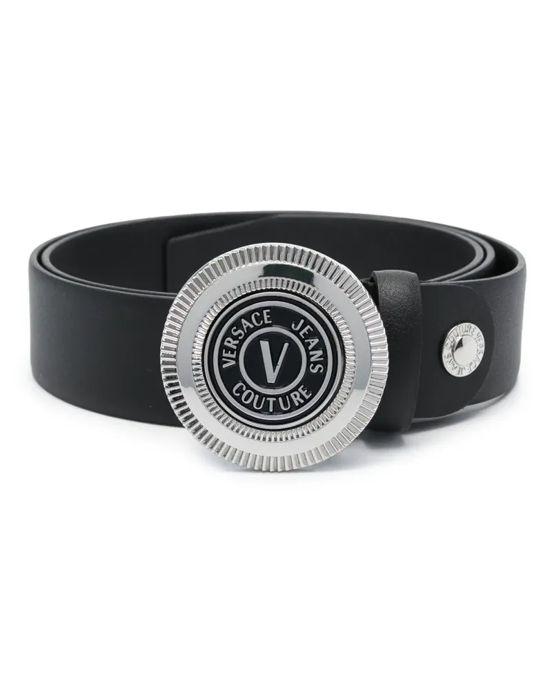 Versace Jeans Gürtel mit Logo-Schnalle - Schwarz Schwarz