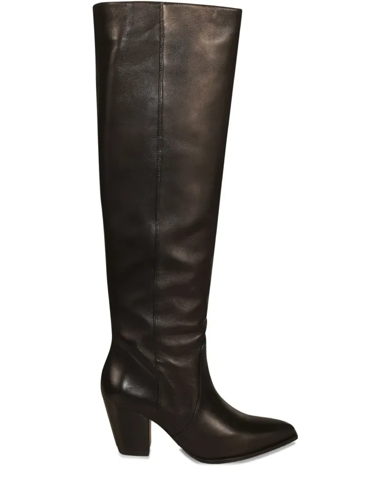 Stuart Weitzman Jolene Sock-Boots mit spitzer Kappe 80mm - Nude Nude