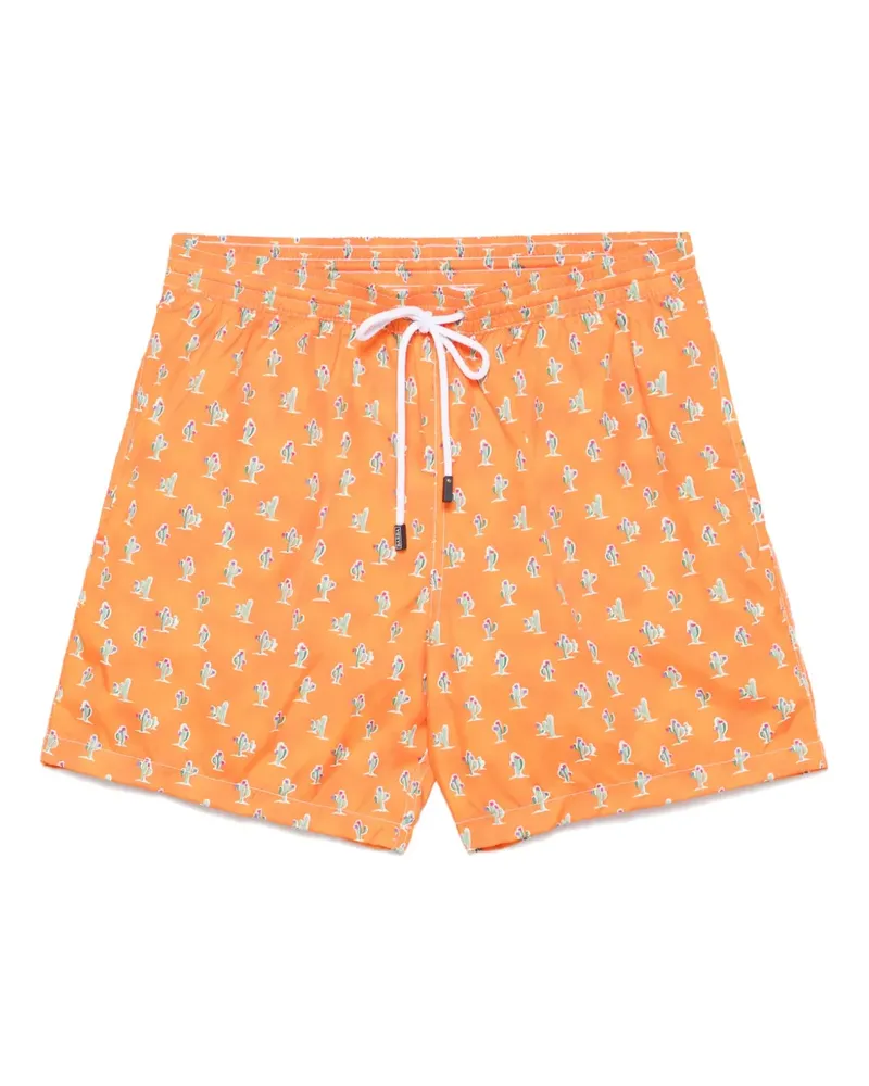 BARBA Badeshorts mit Print - Orange Orange