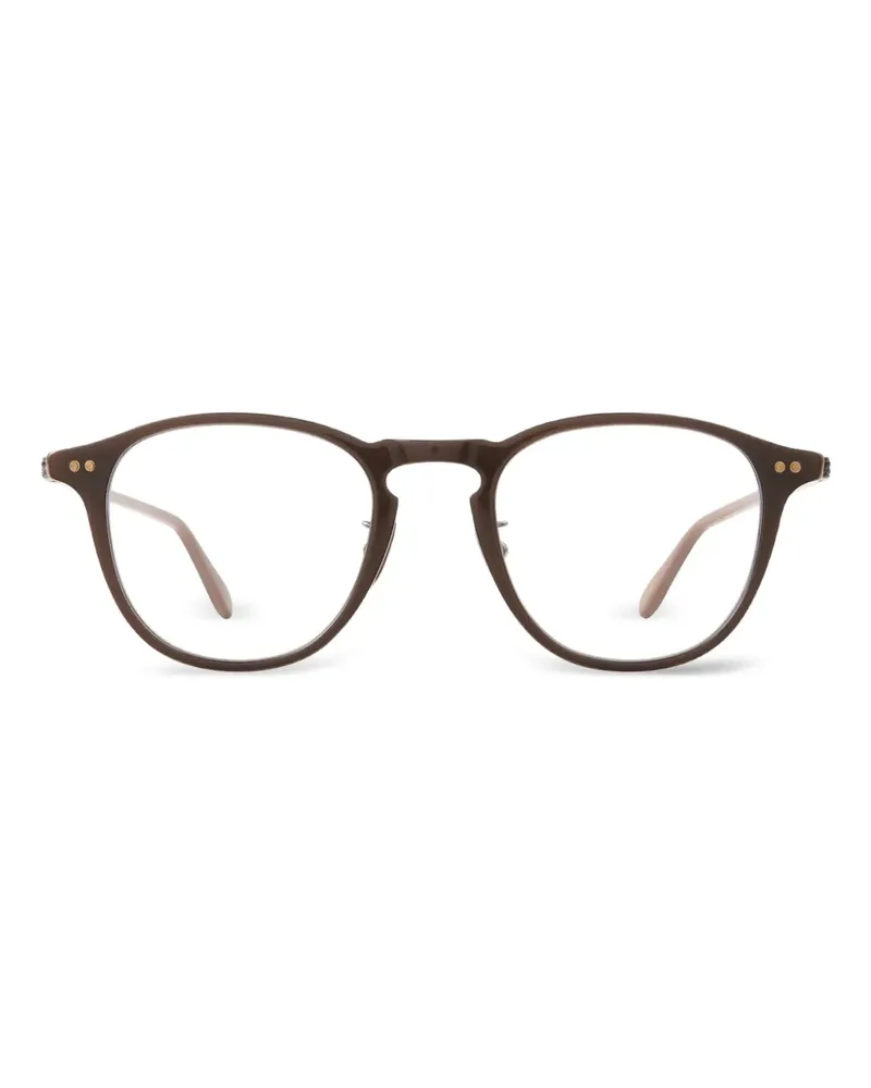 Garrett Leight Hampton Brille mit rundem Gestell - Braun Braun