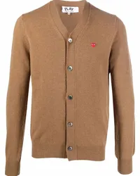 Comme des Garçons Fein gestrickter Cardigan Braun