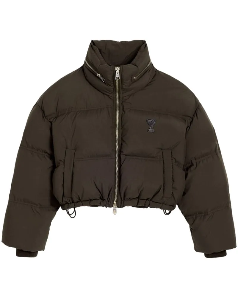 AMI Paris Gefütterte Jacke mit Reißverschluss - Braun Braun