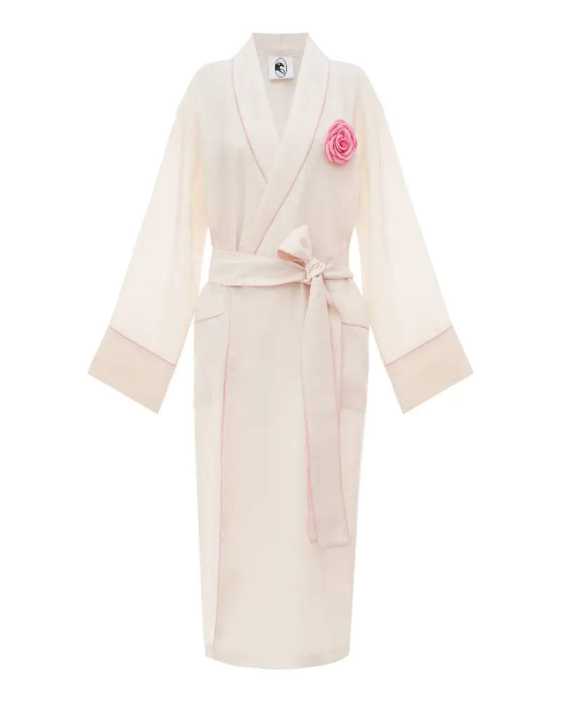 SLEEPER Rose Morgenmantel aus Leinen - Nude Nude
