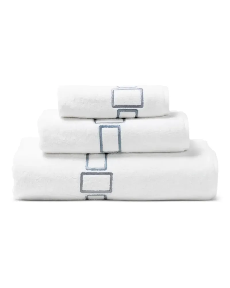 Frette Zweifarbiges Frottee-Set mit Stickerei - Weiß Weiß