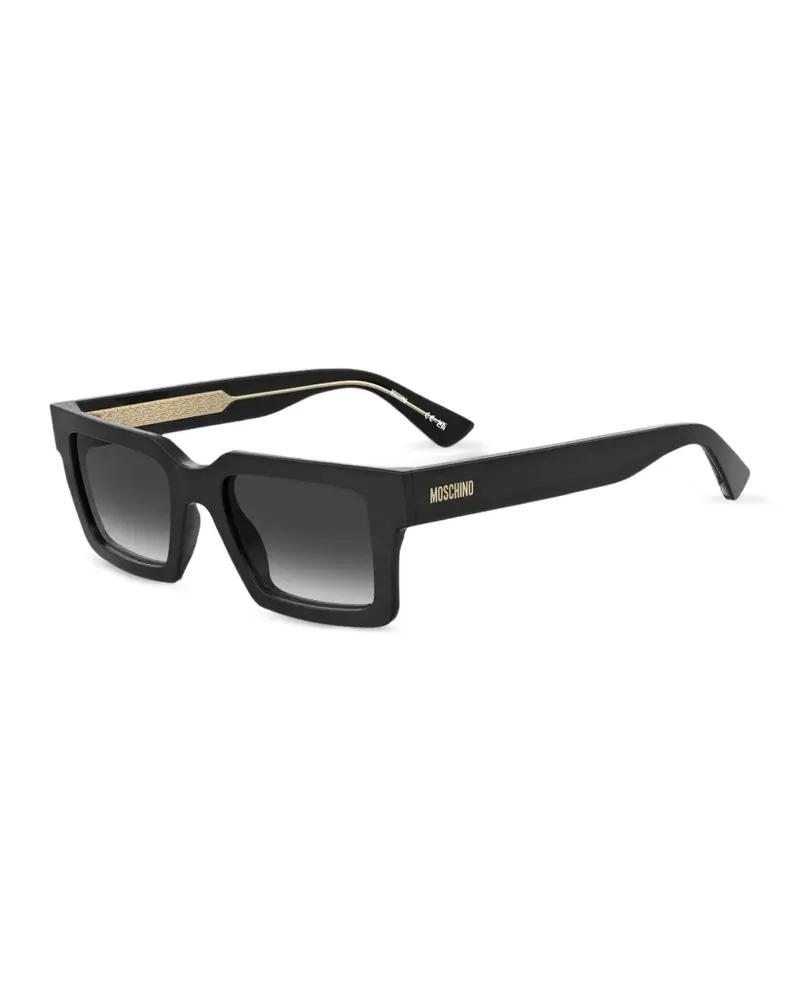 Moschino Sonnenbrille mit eckigem Gestell - Schwarz Schwarz