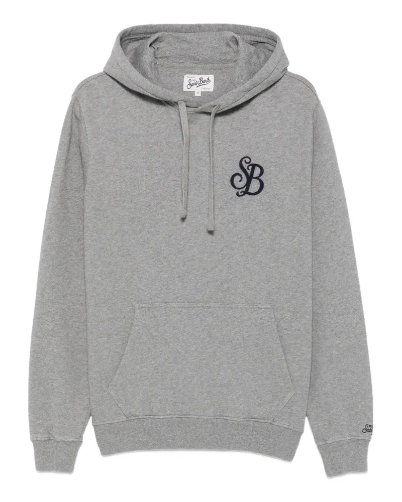 MC2 Saint Barth Tribeca Hoodie mit Logo-Stickerei und Kordelzug - Grau Grau