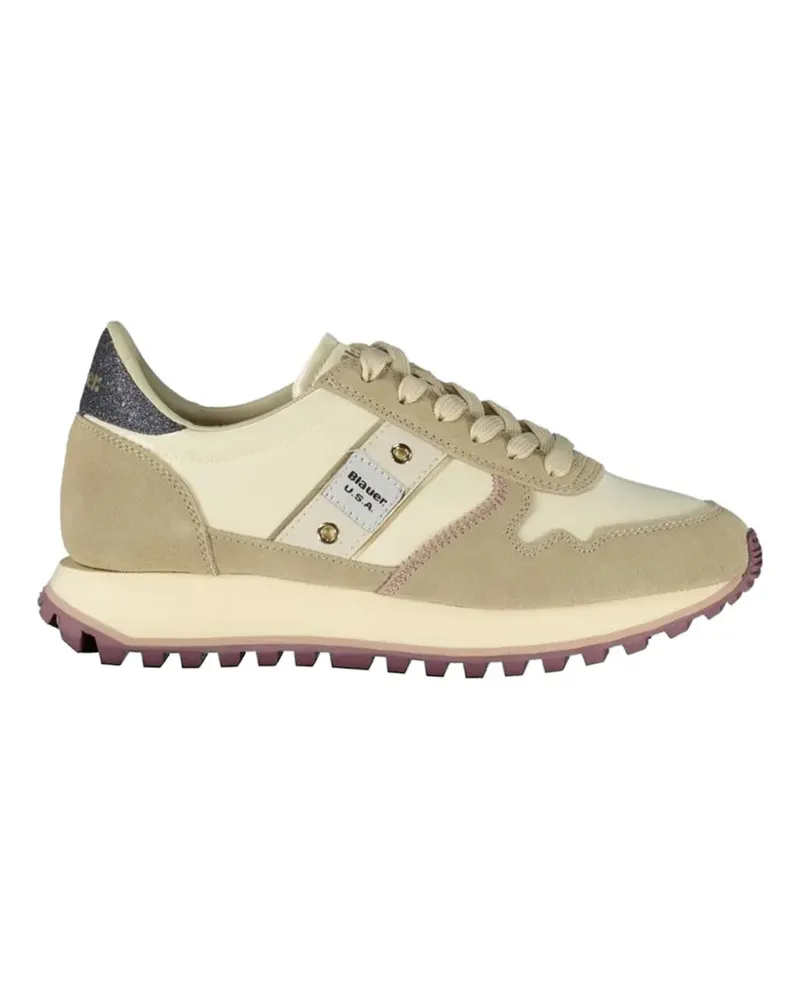 Blauer suede-panelled sneakers - Nude Nude