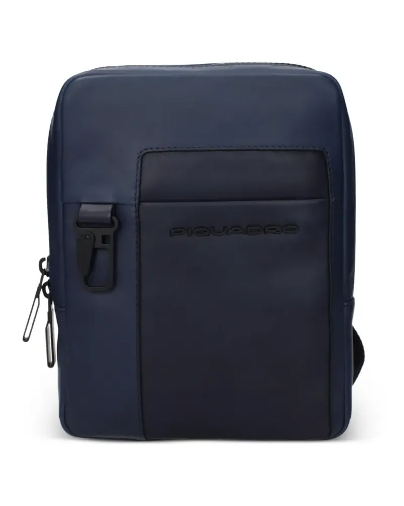 Piquadro leather messenger bag - Blau Blau