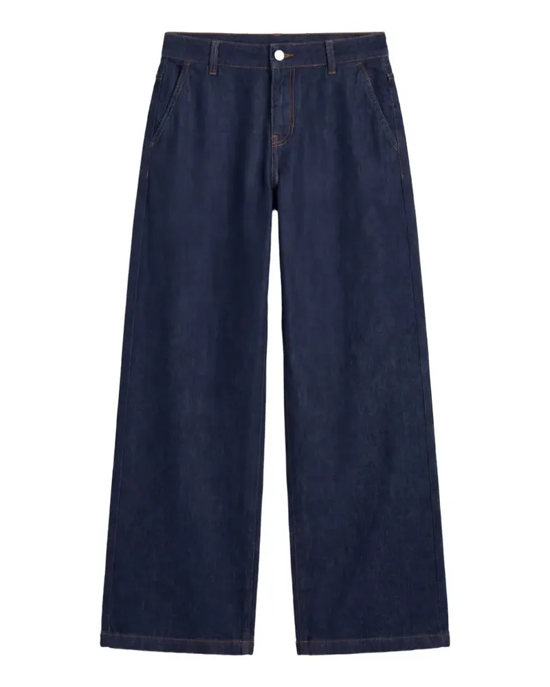 Reformation Elio Jeans mit tiefem Bund - Blau Blau