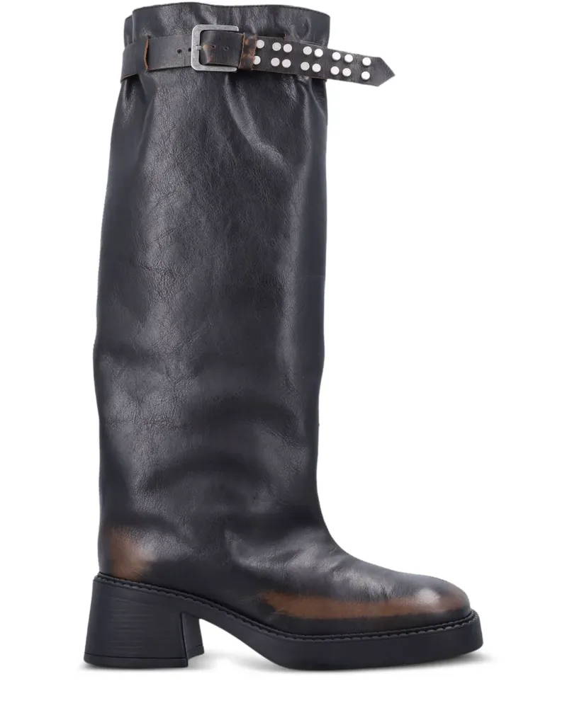 Miista Stiefel mit Schnallenverschluss - Braun Braun