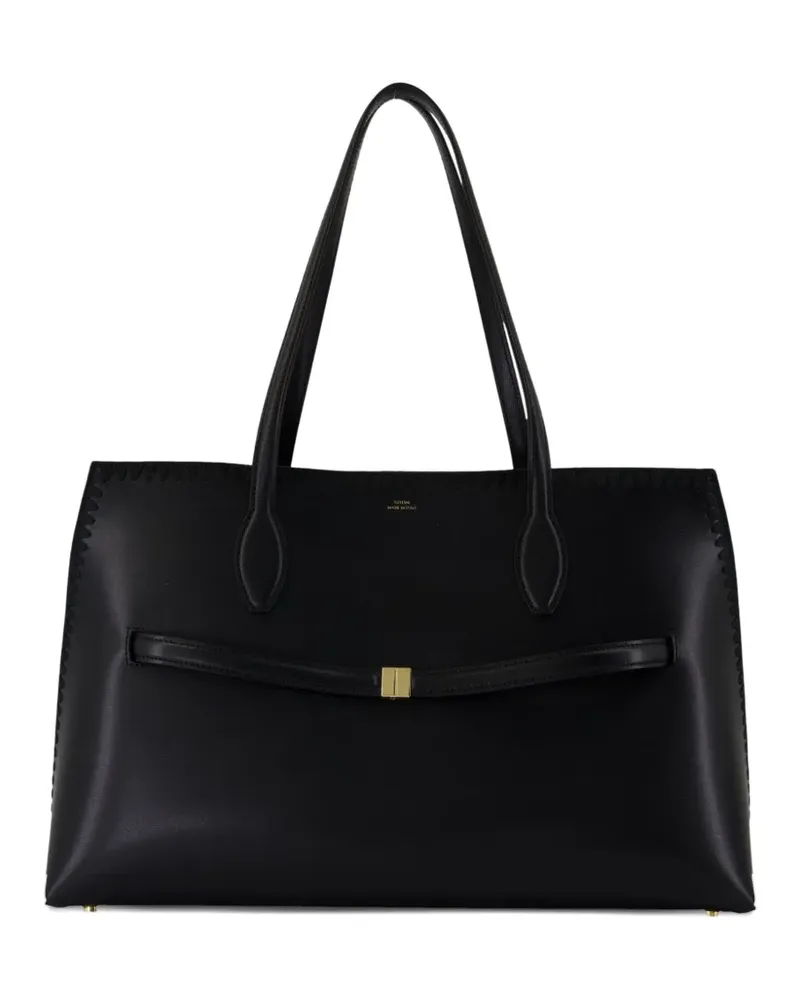 Totême Bestickte Tote Bag mit Henkel - Schwarz Schwarz