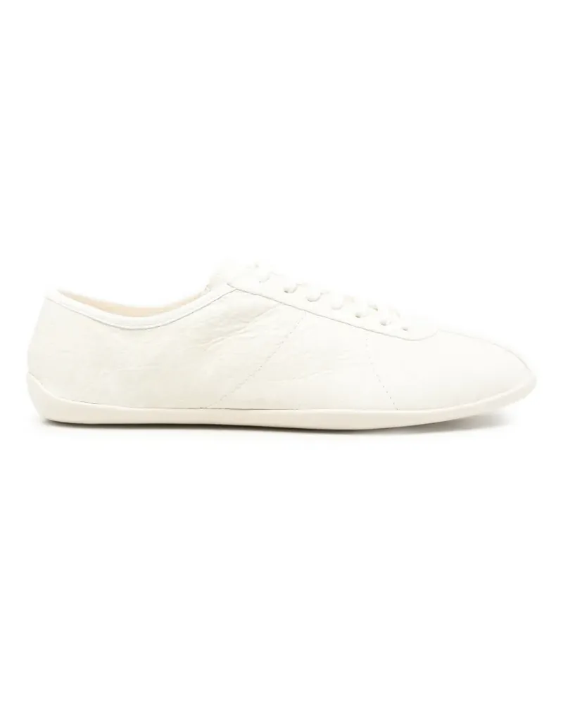 The Row Clement leather sneakers - Nude Nude