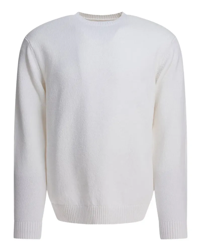 Beams Plus Pullover mit Rundhalsausschnitt - Weiß Weiß
