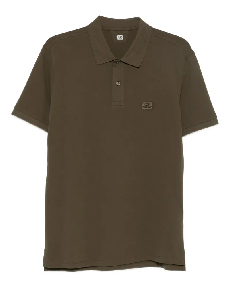 C.P. Company Poloshirt mit Logo-Patch - Grün Grün