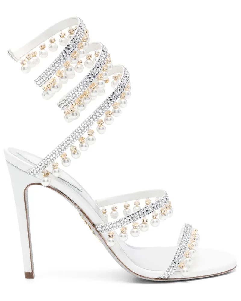 René Caovilla Chandelier Sandalen 105mm - Silber Silber