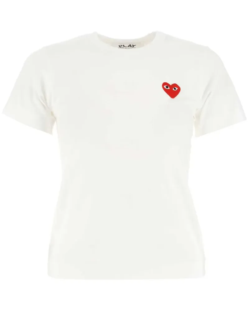 Comme des Garçons T-Shirt mit Herz-Patch - Weiß Weiß