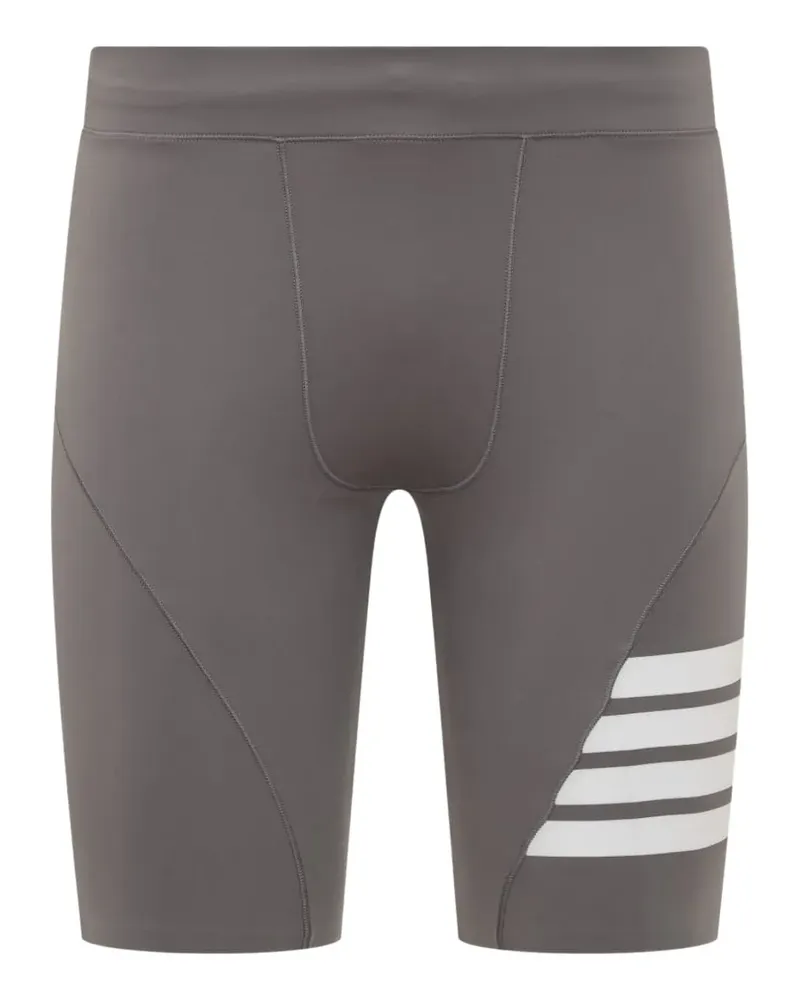Thom Browne Kompressions-Shorts mit gestreiften Einsätzen - Grau Grau