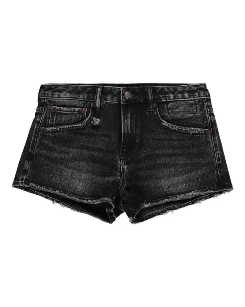R13 Effie frayed-edge denim shorts - Schwarz Schwarz