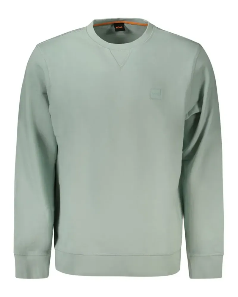 HUGO BOSS Sweatshirt mit Logo-Patch - Grün Grün