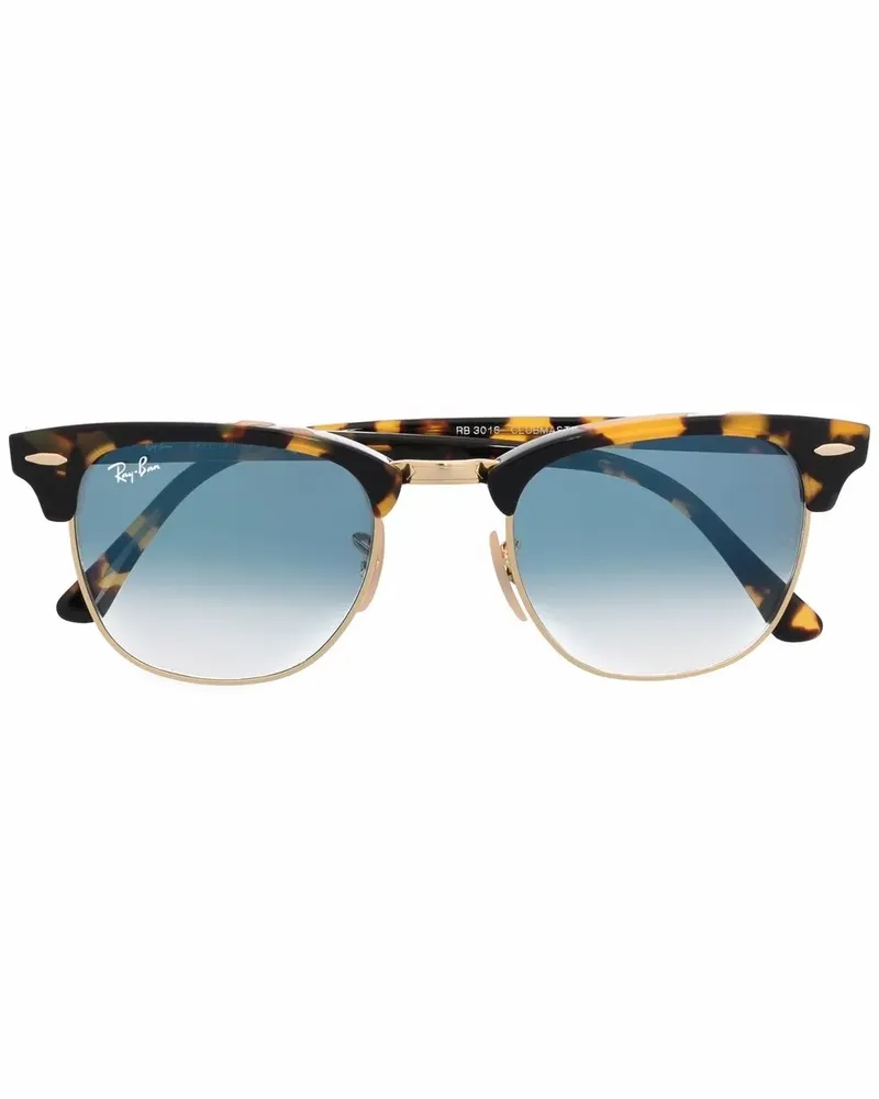 Ray Ban Clubmaster Sonnenbrille in Schildpattoptik - Braun Braun