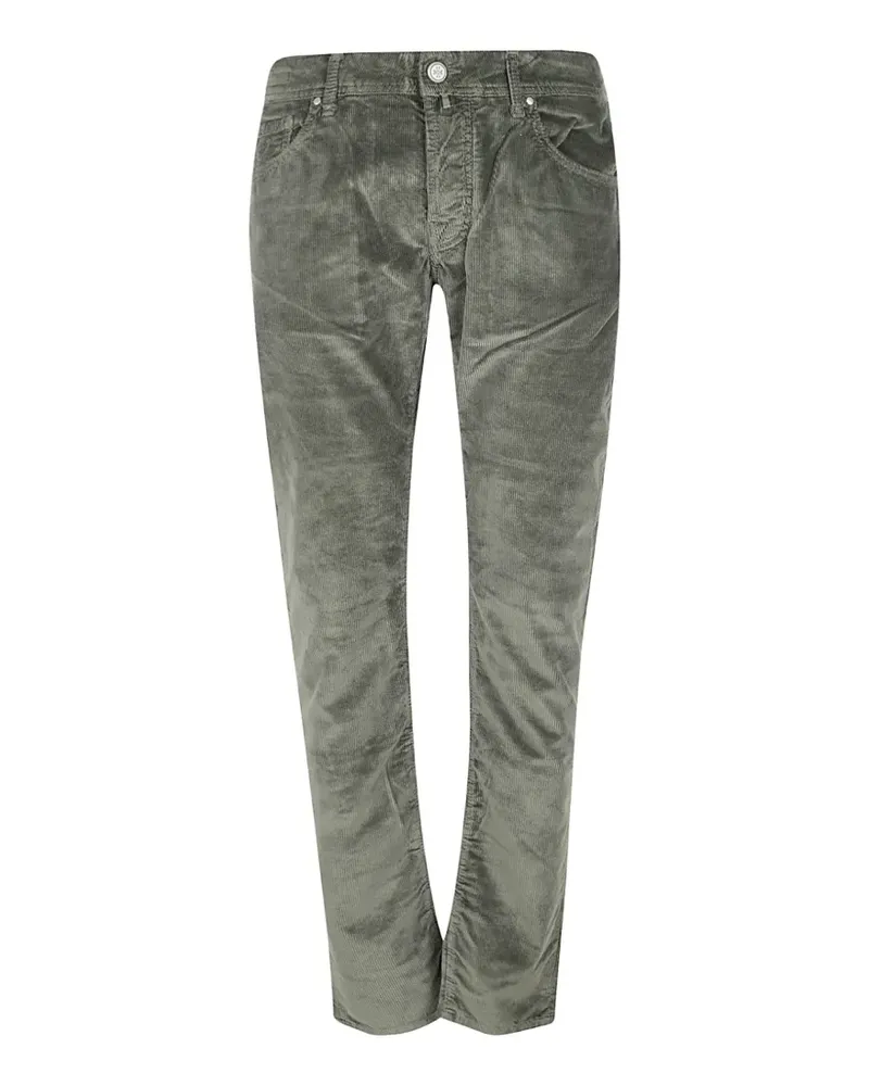 Jacob Cohën Gerade Hose mit Cord-Effekt - Grün Grün