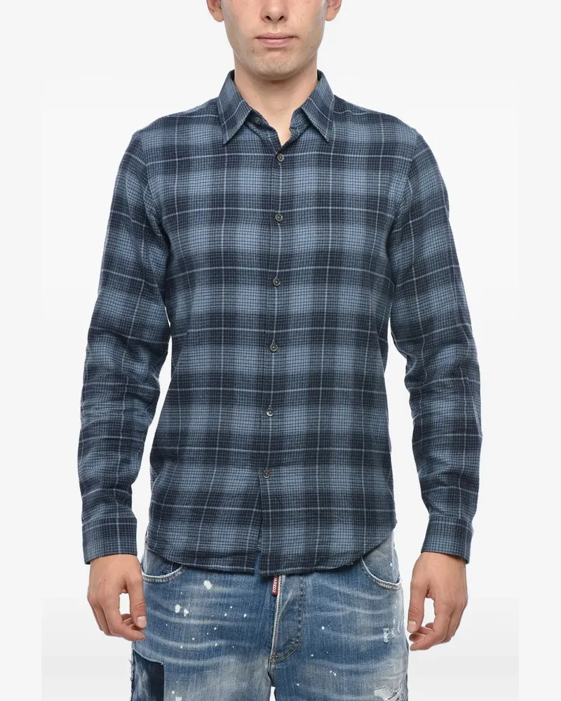 Theory plaid-pattern shirt - Blau Blau