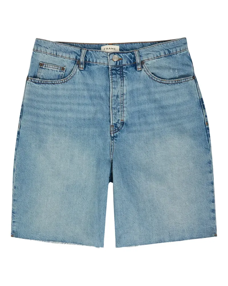 Frame Denim faded raw-cut denim shorts - Blau Blau