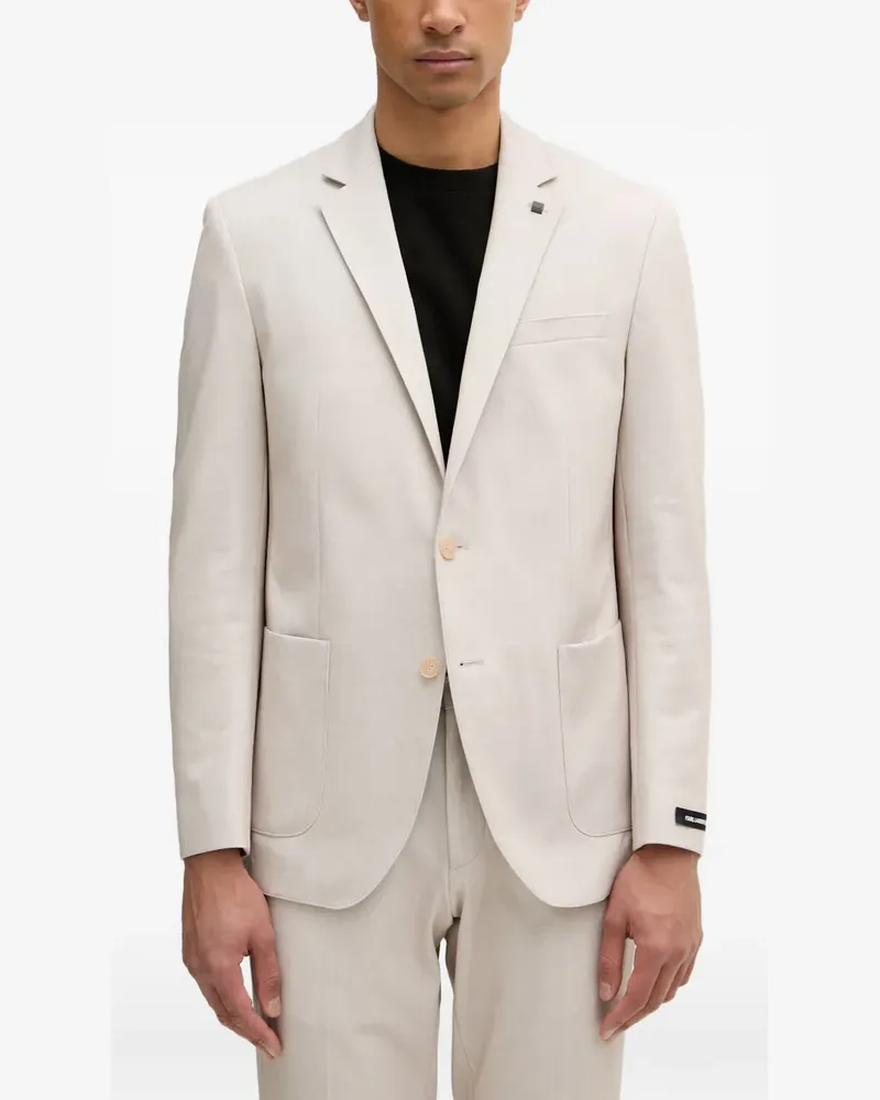 Karl Lagerfeld notched-lapel single-breasted suit - Nude Nude