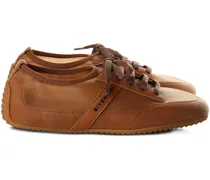 lace-up panelled trainers - Braun