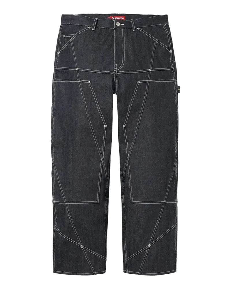 Supreme Being contrast-stitch double-knee painter jeans - Blau Blau