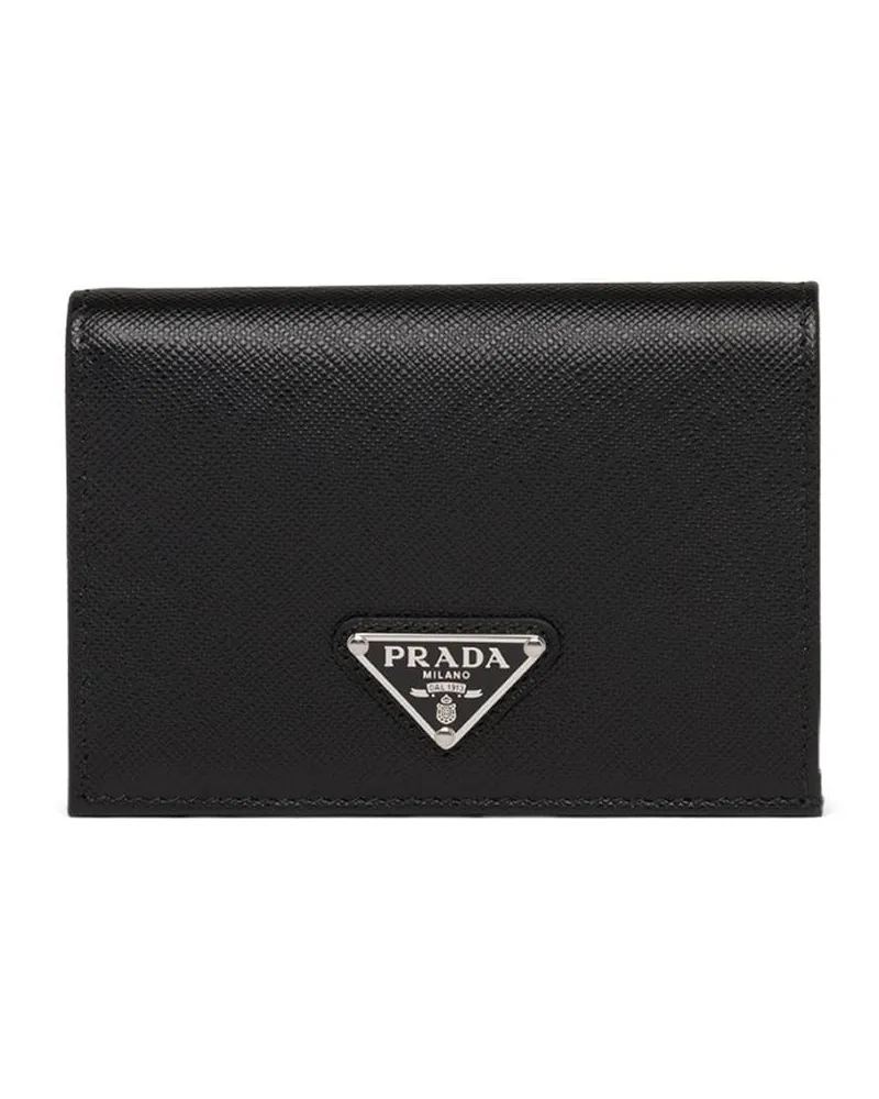 Prada Portemonnaie mit Logo - Schwarz Schwarz