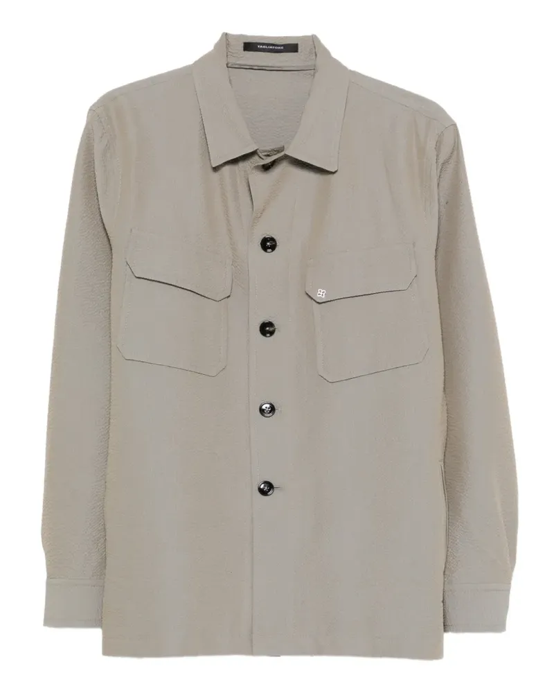 Tagliatore Hemd mit Brusttasche - Grau Grau