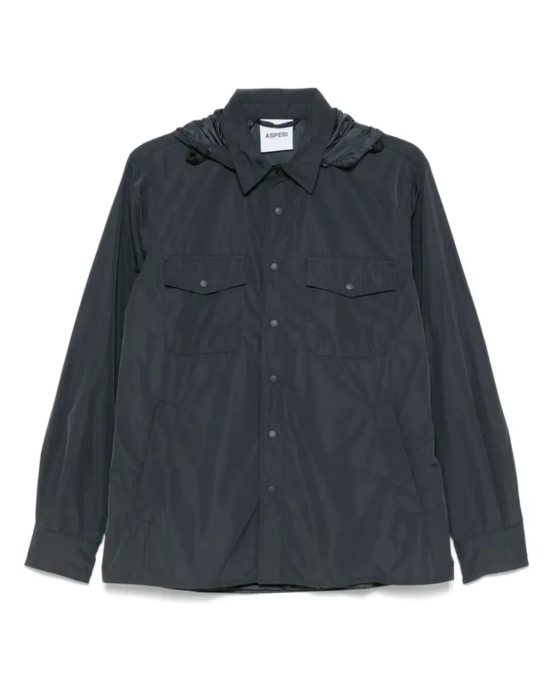 ASPESI Kapuzenjacke aus Jersey - Blau Blau