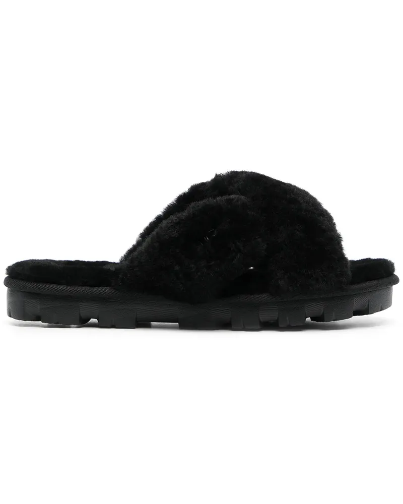 UGG Fluffy Pantoletten - Schwarz Schwarz