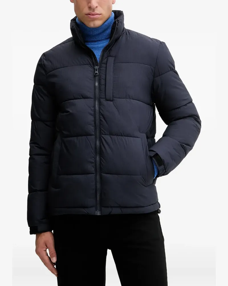 Benetton padded zip-fastening jacket - Blau Blau