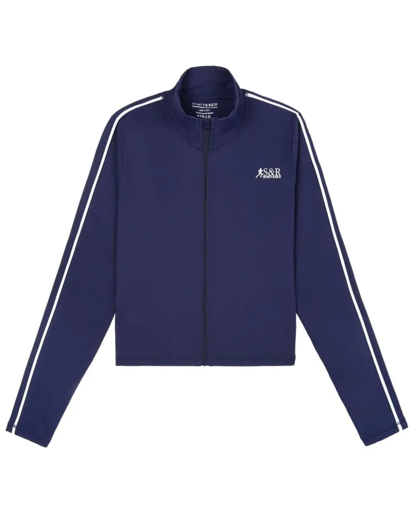 SPORTY & RICH Jacke mit Logo-Print Blau