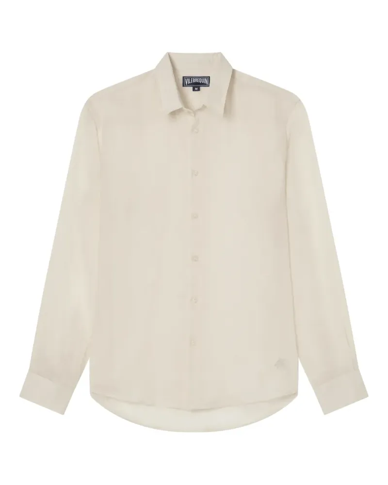 Vilebrequin embroidered long-sleeve shirt - Weiß Weiß
