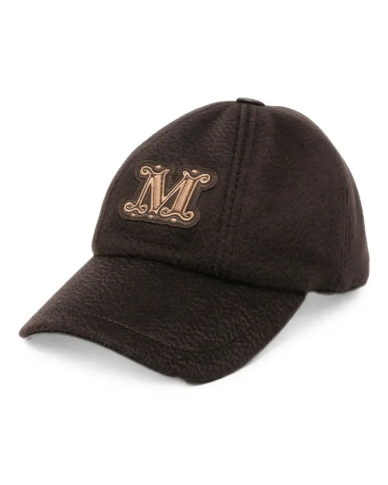Max Mara Baseballkappe mit Logo-Patch - Braun Braun